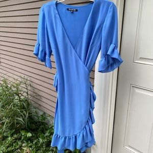 GIANNI BINI Beautiful blue wrap dress! Worn twice!